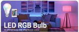 16 Colors RGB LED Bulb with Remote Color-Changing Light Bulb for Mood & Home Decoration