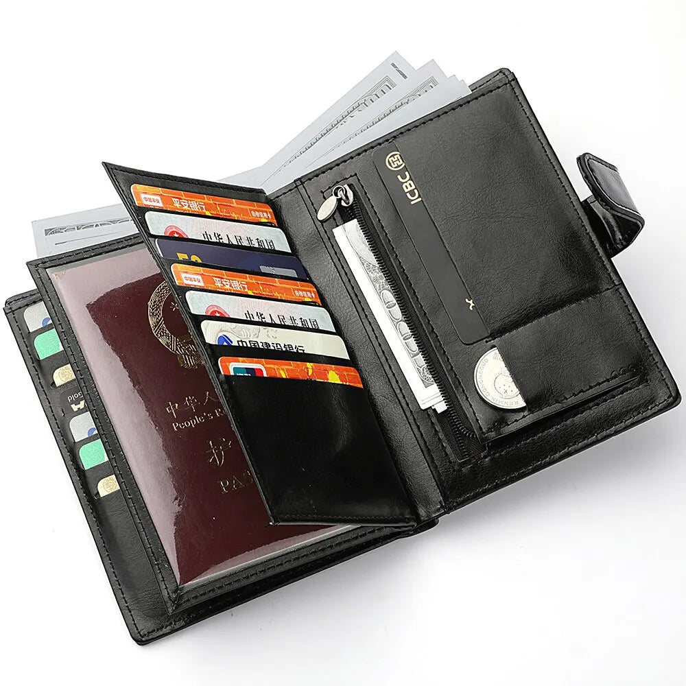 Stylish Travel Passport Bag & Wallet Compact Organizer for Travel Documents, Cards & Cash